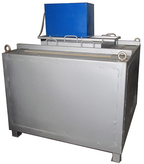 Стационарная электрическая тигельная печь ESF-500, со смонтированной установкой дегазации / рафинирования расплава
